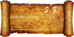 Sáfrán Zilia névjegykártya