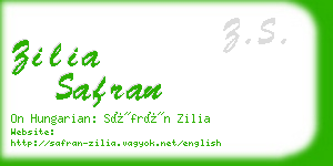 zilia safran business card